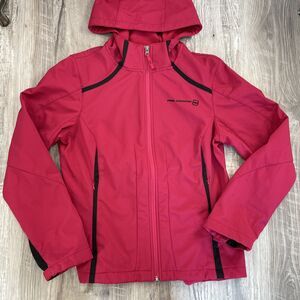 Free Country Jacket Soft Shell Coat Windbreaker Red Zip Up Womens Medium